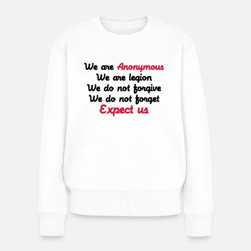 Anonymous - Frauen Premium Bio Pullover - Weiß
