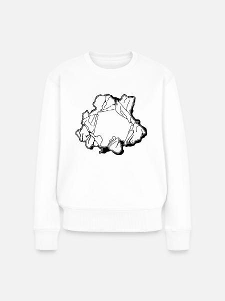 Zerrissenes Papier ca321 - Frauen Premium Bio Pullover - Weiß