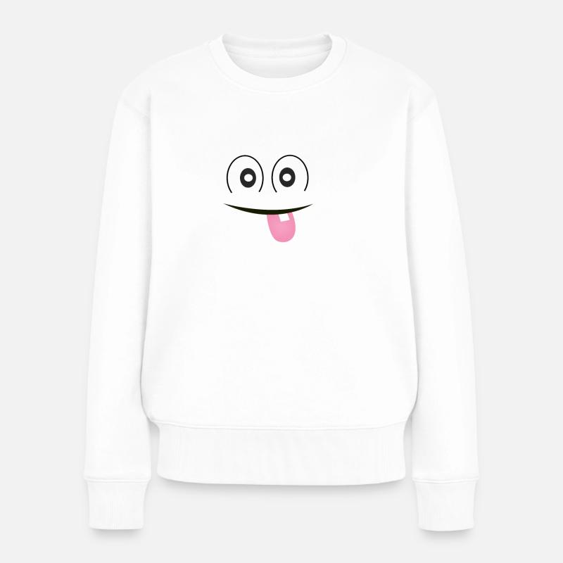 FUN - Frauen Premium Bio Pullover - Weiß