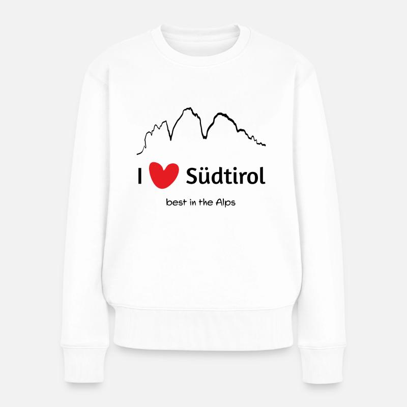 Südtirol (black) - Frauen Premium Bio Pullover - Weiß