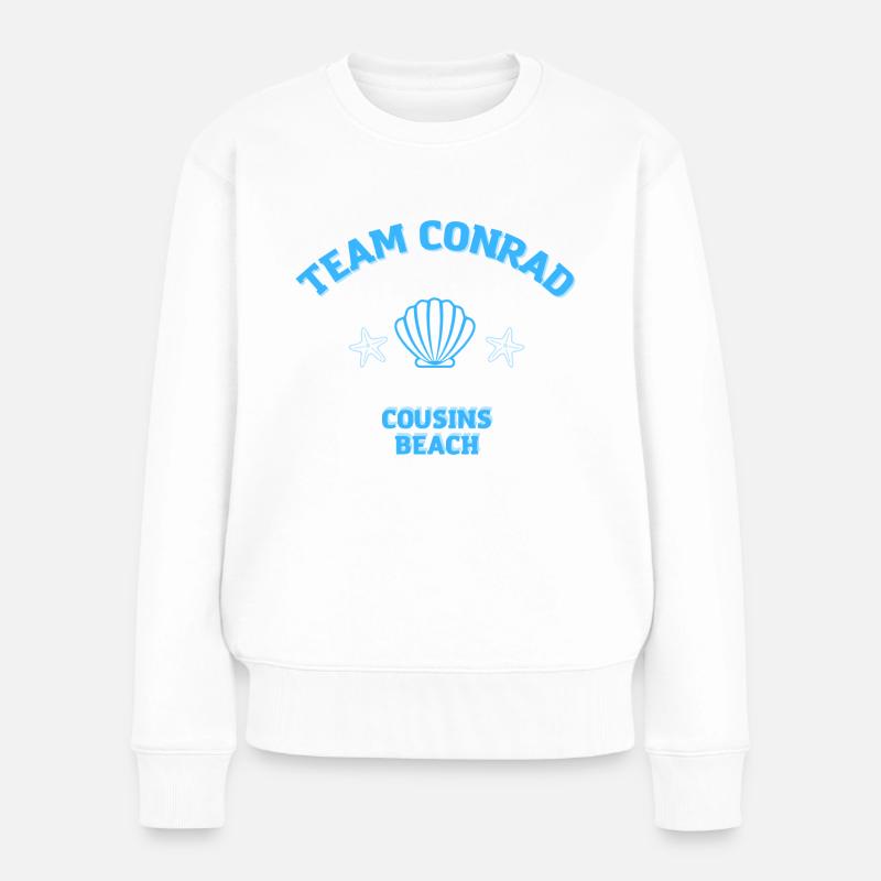 Team Conrad Cousins Beach Der Sommer, den ich gedreht habe - Frauen Premium Bio Pullover - Weiß
