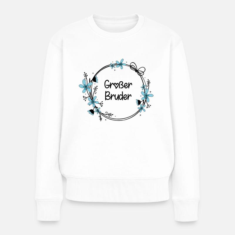 Großer Bruder - Frauen Premium Bio Pullover - Weiß