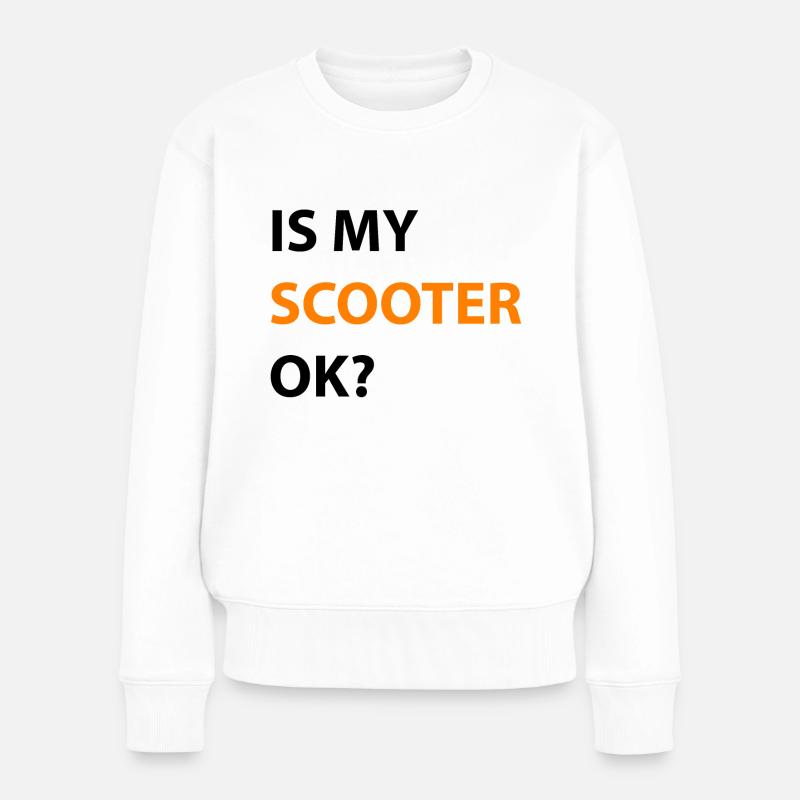 E-Scooter E-Roller Scooter - Women's Premium Organic Jumper - white