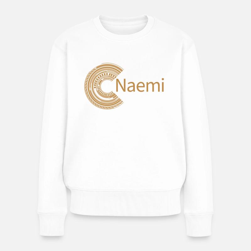 Für Naemi - Frauen Premium Bio Pullover - Weiß