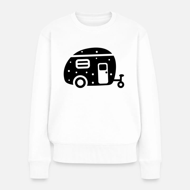Rondo Retreat - Wohnwagen - Frauen Premium Bio Pullover - Weiß