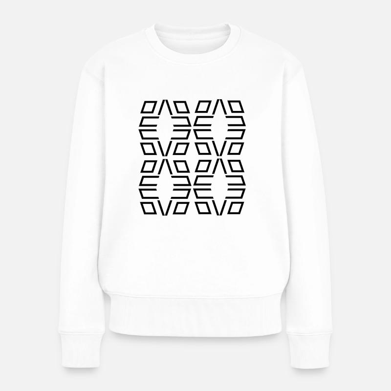 Einzigartige Form - Frauen Premium Bio Pullover - Weiß