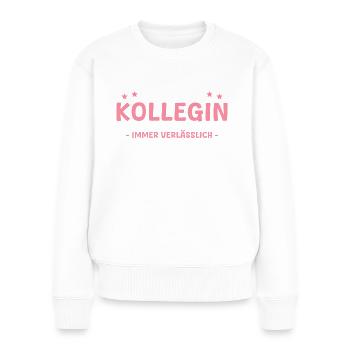 Beste Kollegin 5 Sterne Arbeitskollegin - Frauen Premium Bio Pullover - Weiß - Vorne - Julia (174cm)