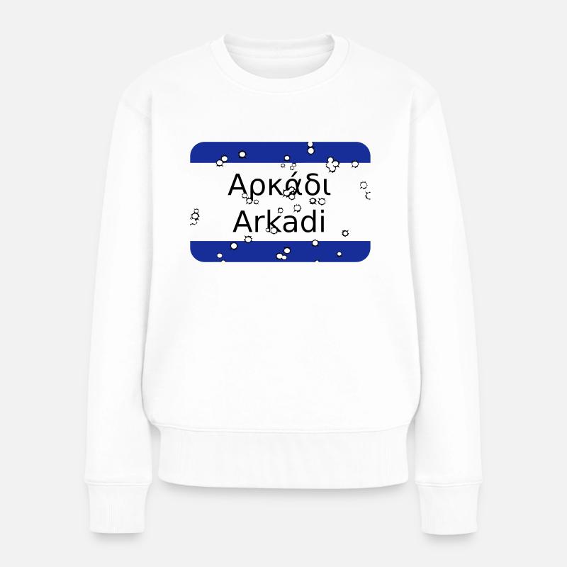 mg arkadi - Frauen Premium Bio Pullover - Weiß