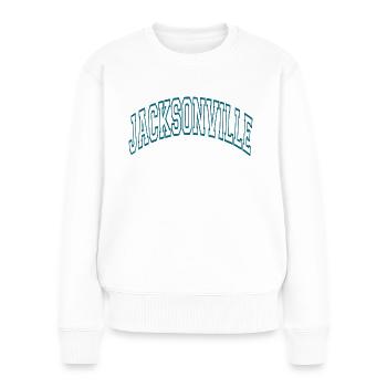 Jacksonville - Frauen Premium Bio Pullover - Weiß - Vorne - Julia (174cm)