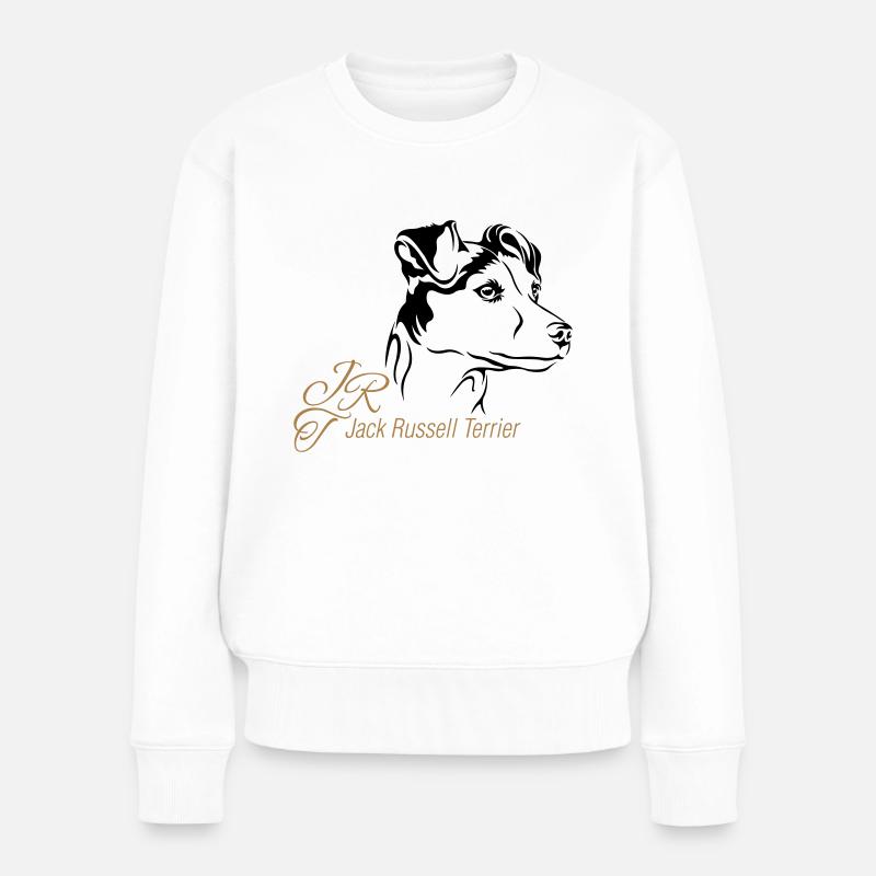 Jack Russell Terrier - Frauen Premium Bio Pullover - Weiß