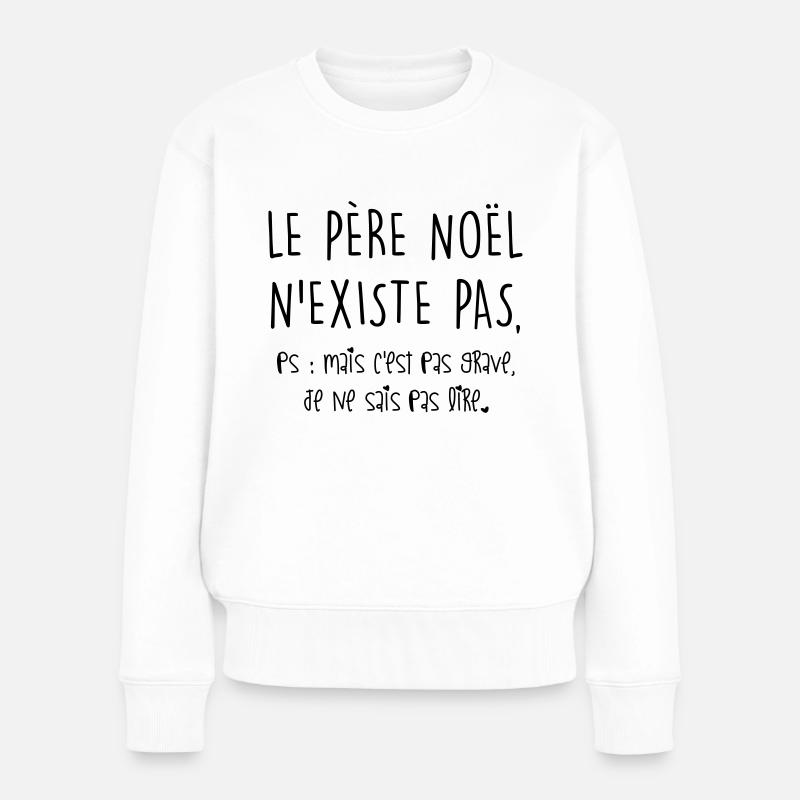 père noel - Pull Premium bio Femme - blanc