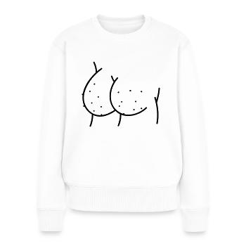 Arsch - Frauen Premium Bio Pullover - Weiß - Vorne - Julia (174cm)
