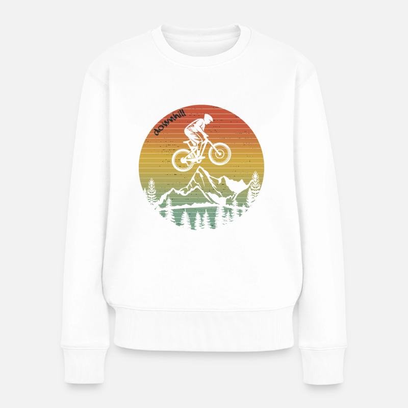 Downhill - Frauen Premium Bio Pullover - Weiß