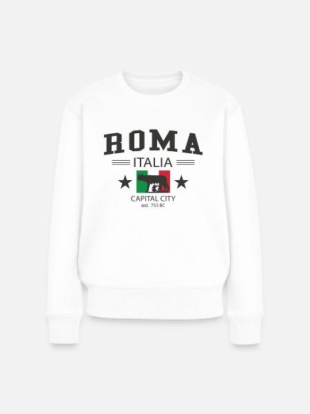 Roma - Frauen Premium Bio Pullover - Weiß