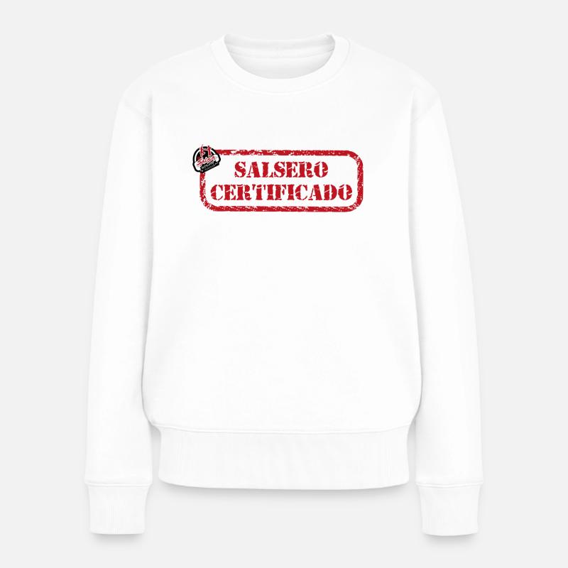 Salsero certificado Salsa es la cura - Frauen Premium Bio Pullover - Weiß