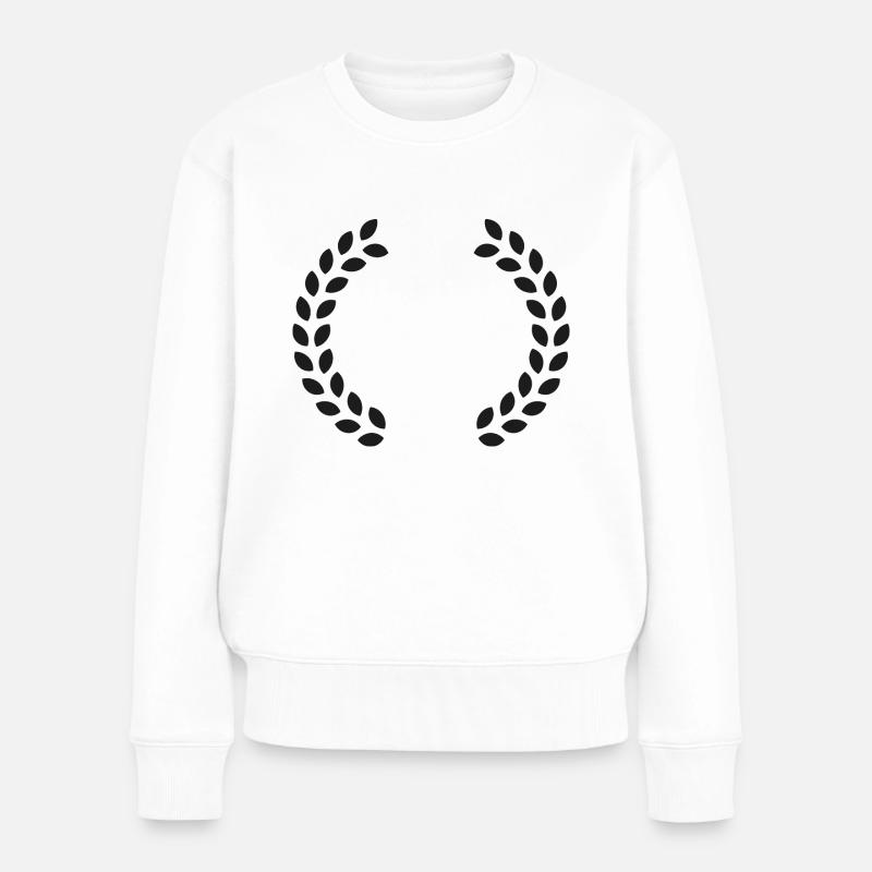 Krans Krone Schwarz Selbstgestaltung - Frauen Premium Bio Pullover - Weiß