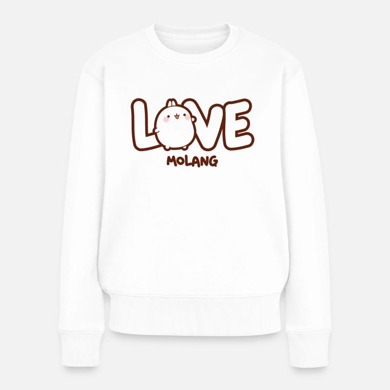 Molang Love - Pull Premium bio Femme - blanc