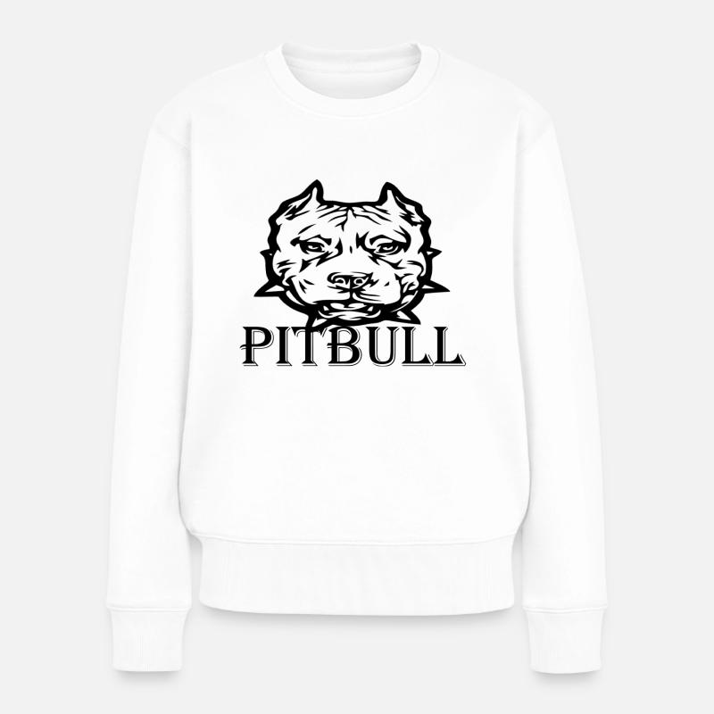 Pitbull Eins - Frauen Premium Bio Pullover - Weiß