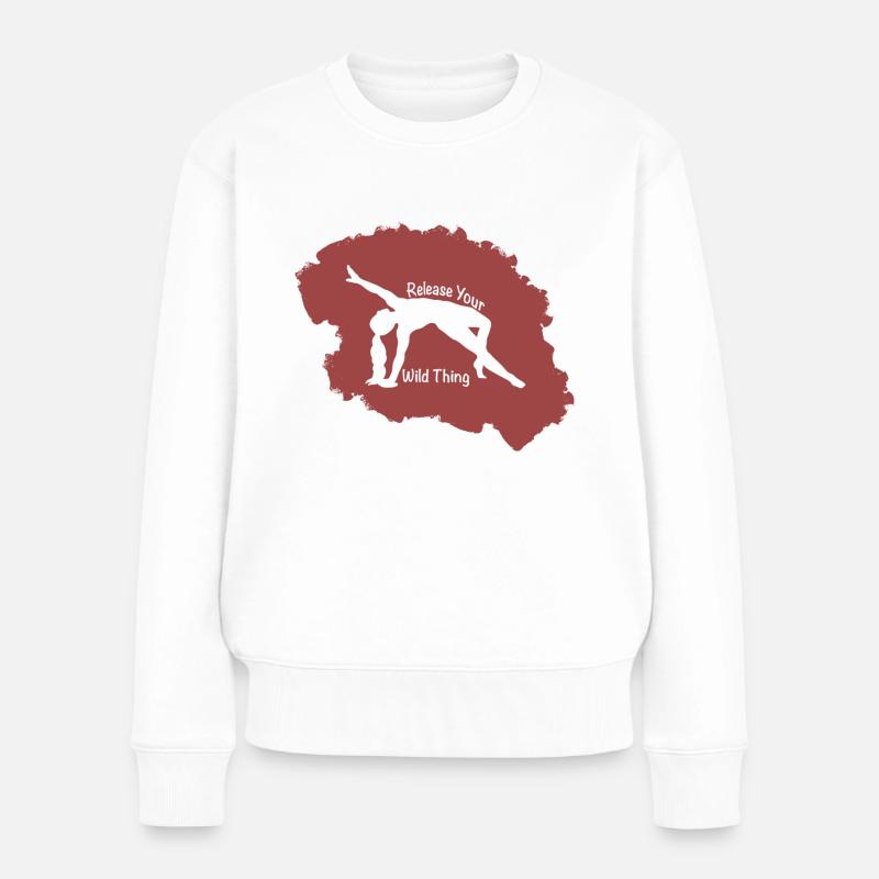 Release your wild Thing - Frauen Premium Bio Pullover - Weiß