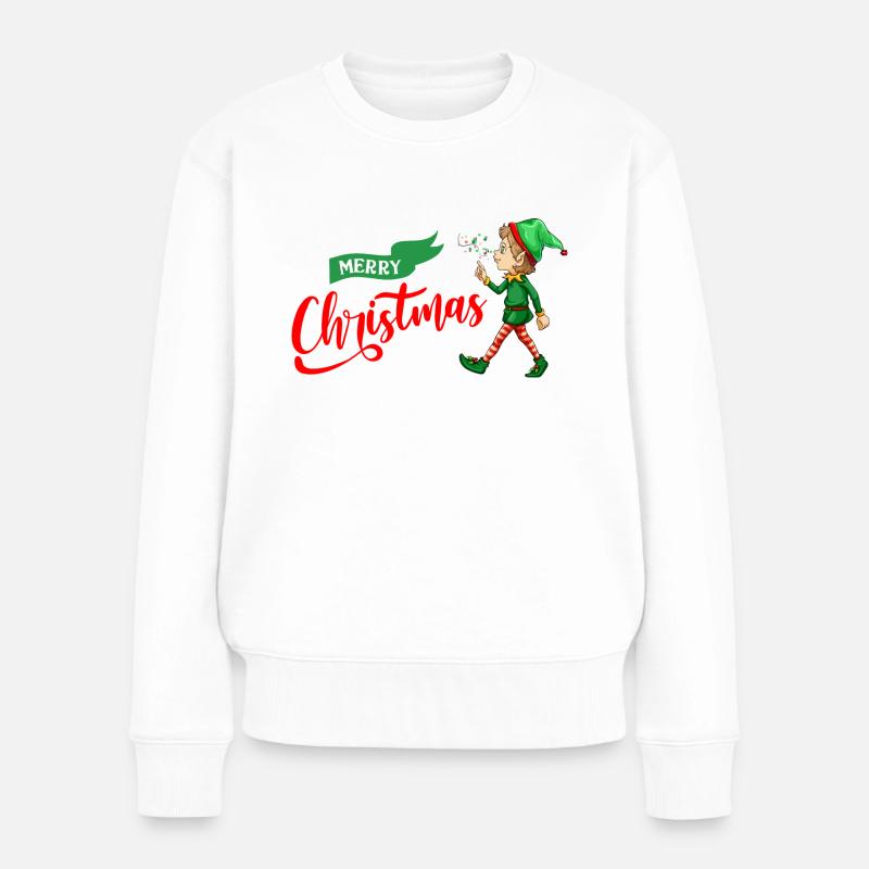 Elf - Frauen Premium Bio Pullover - Weiß
