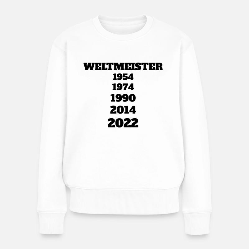 Weltmeister - Frauen Premium Bio Pullover - Weiß