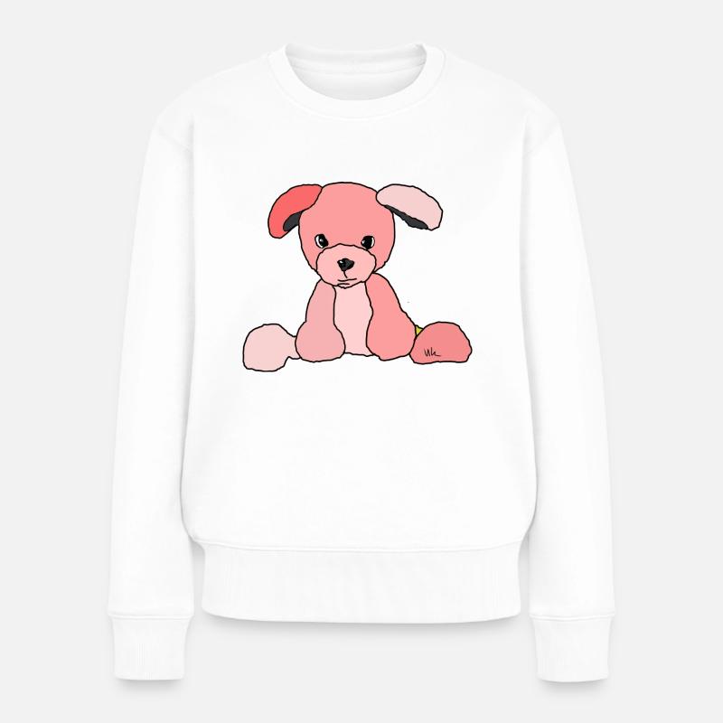 Hund Comic - Frauen Premium Bio Pullover - Weiß
