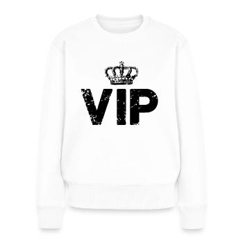 vip - Frauen Premium Bio Pullover - Weiß - Vorne - Julia (174cm)