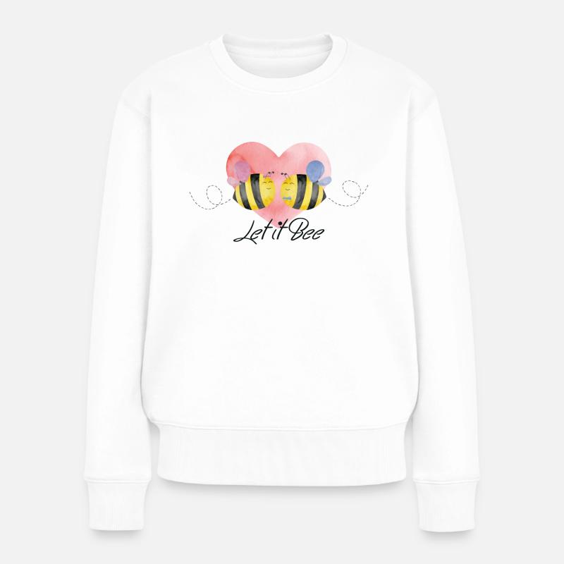 Laissez-le abeille - Pull Premium bio Femme - blanc