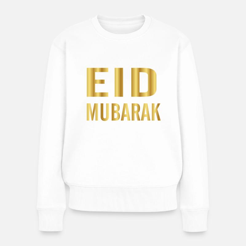 Eid mubarak - Frauen Premium Bio Pullover - Weiß