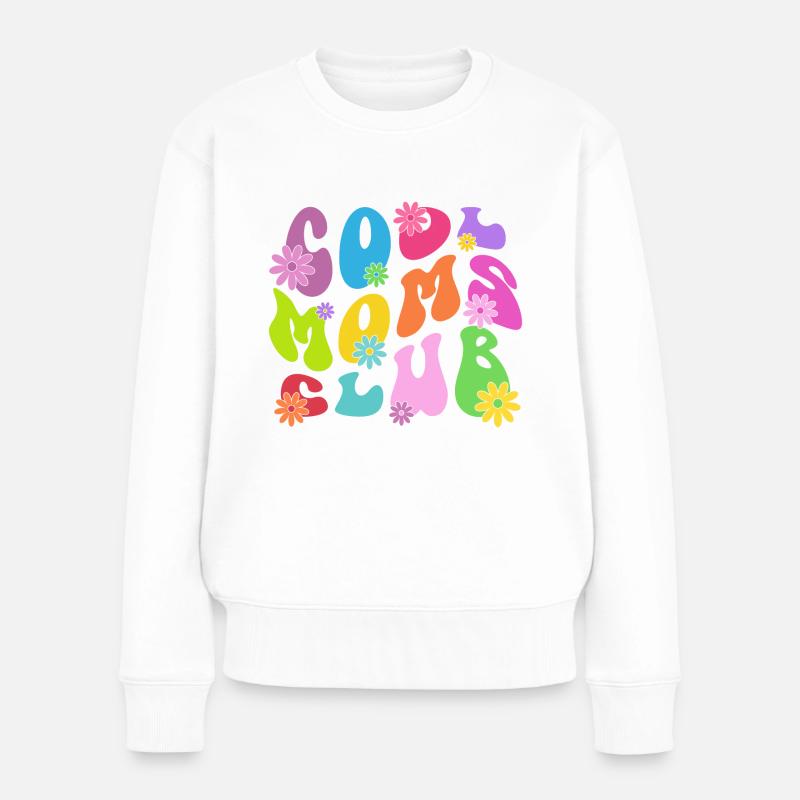 Cool Moms Club - Frauen Premium Bio Pullover - Weiß