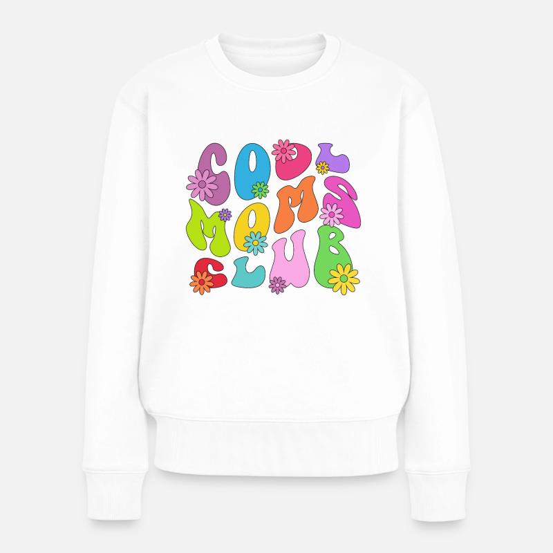 Cool Moms Club - Mutter Mom Muttertag Mama - Frauen Premium Bio Pullover - Weiß