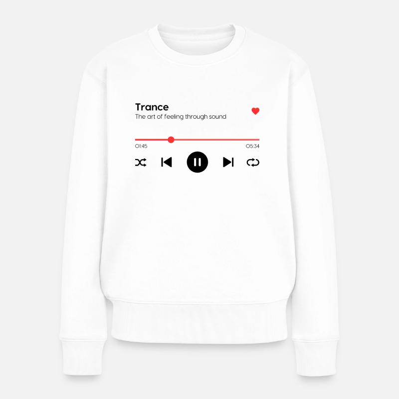 Trance - Frauen Premium Bio Pullover - Weiß