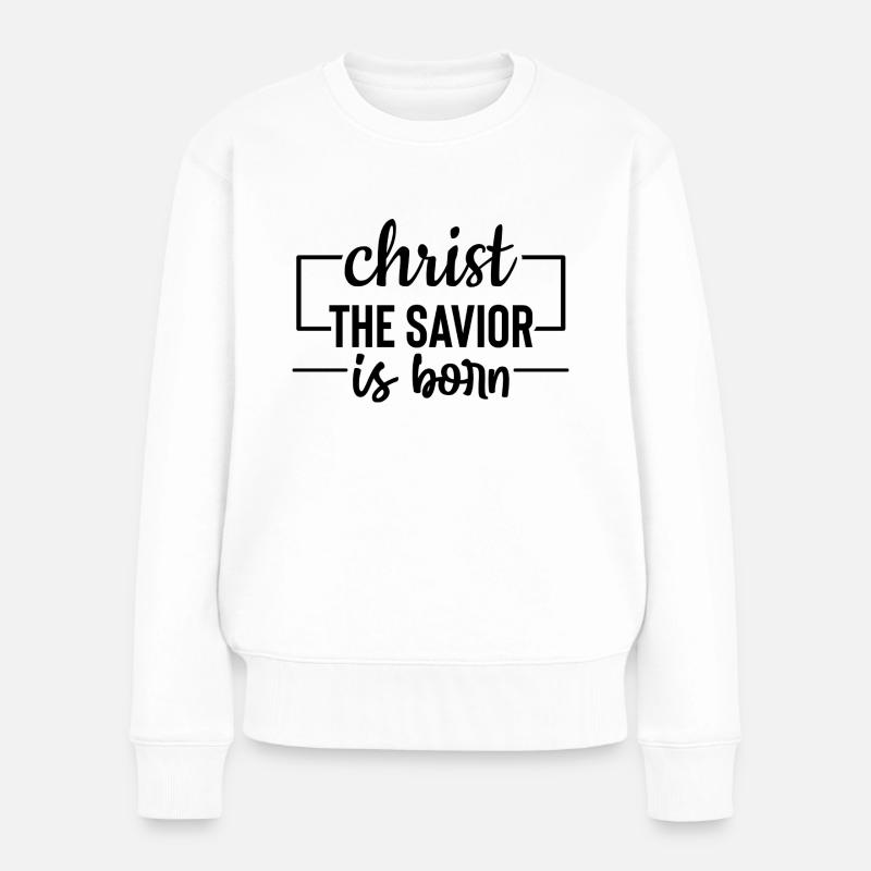 Naissance du Christ Sauveur - Pull Premium bio Femme - blanc