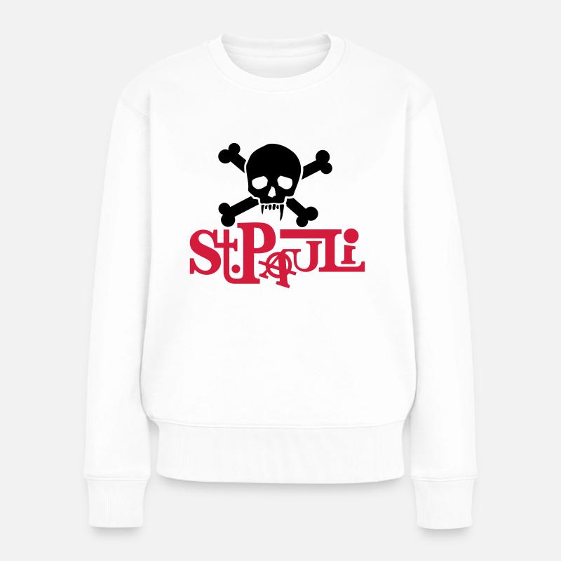 pauli01_2f - Frauen Premium Bio Pullover - Weiß