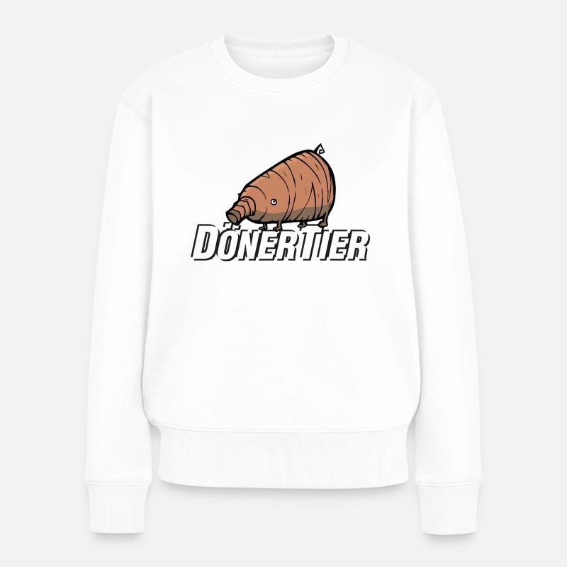 Dönertier - Frauen Premium Bio Pullover - Weiß