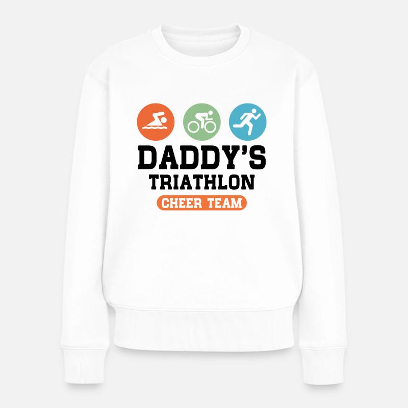 Triathlon Cheer Team - Frauen Premium Bio Pullover - Weiß