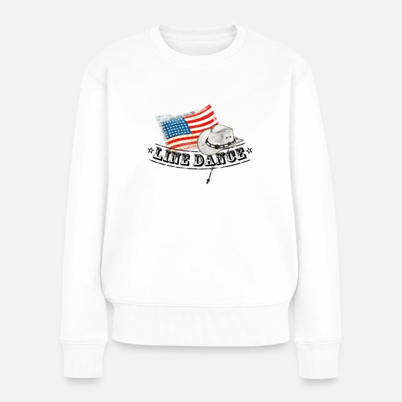linedance - Frauen Premium Bio Pullover - Weiß