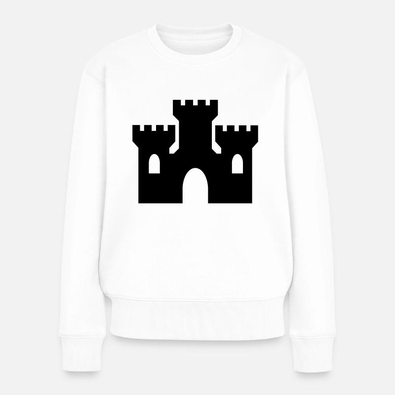 castle - Women's Premium Organic Jumper - white