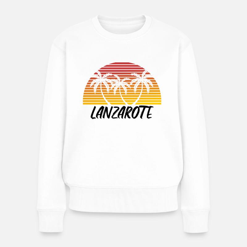 Lanzarote - Frauen Premium Bio Pullover - Weiß