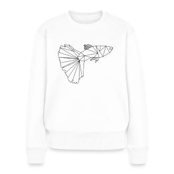 Art Low Poly - Guppy - Pull Premium bio Femme - blanc - Devant - Julia (174cm)