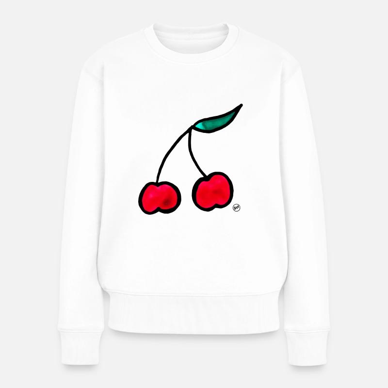 *BAM* be_cherry - Frauen Premium Bio Pullover - Weiß