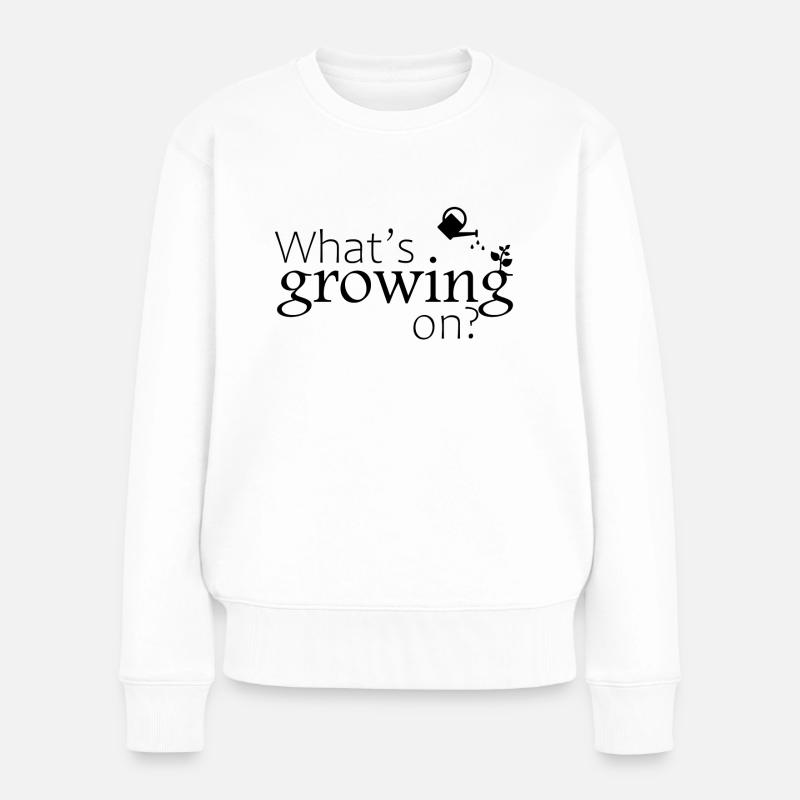 What's growing on? - Frauen Premium Bio Pullover - Weiß