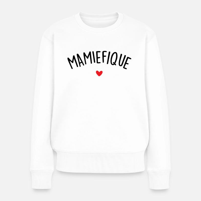 Mamiefique - Pull Premium bio Femme - blanc