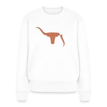 Stier - Frauen Premium Bio Pullover - Weiß - Vorne - Julia (174cm)