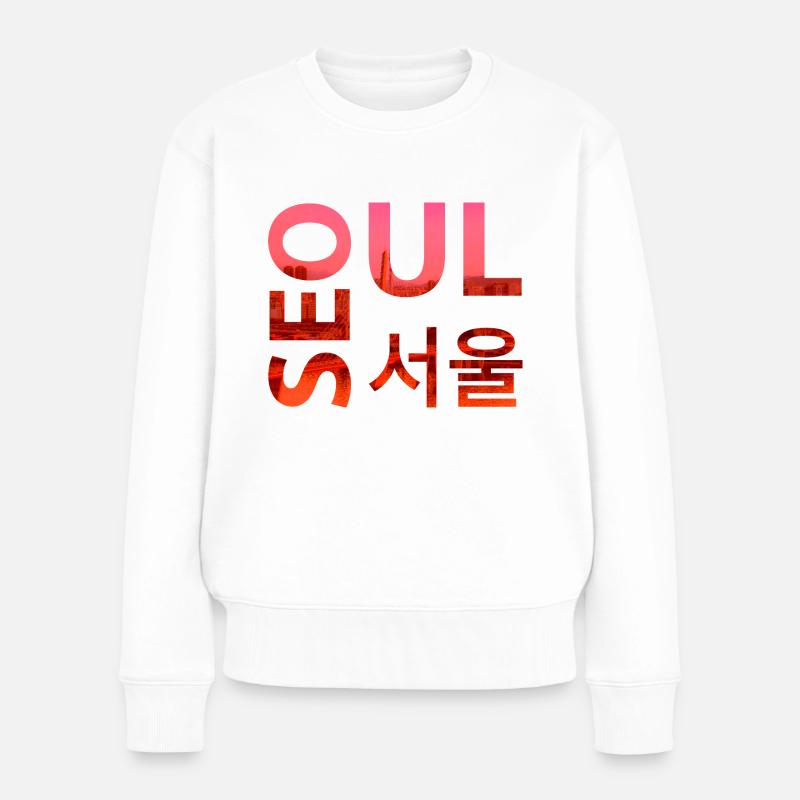 Seoul - Frauen Premium Bio Pullover - Weiß