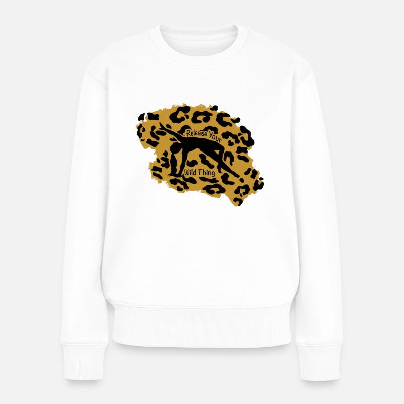 Release your Wild Thing - Frauen Premium Bio Pullover - Weiß
