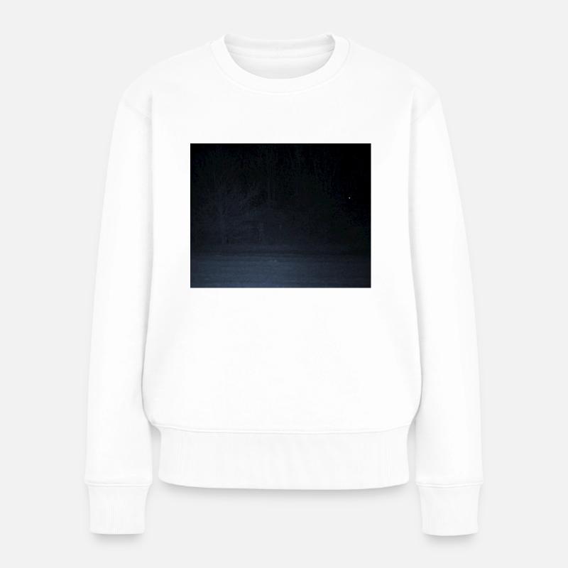 Créature effrayante dans la forêt - Pull Premium bio Femme - blanc