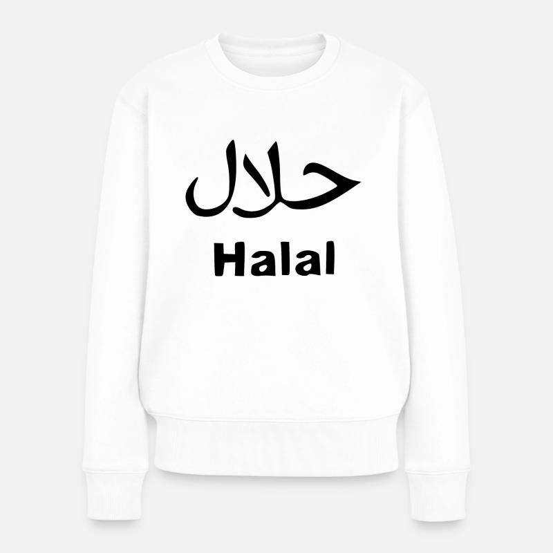 Halal - Religion - Islam - Frauen Premium Bio Pullover - Weiß