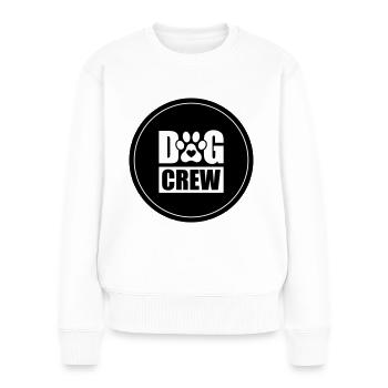 Dog Crew Kreis - Frauen Premium Bio Pullover - Weiß - Vorne - Julia (174cm)