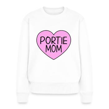 Portuguese Water Dog Portie PWD Mom Mama Frauchen - Frauen Premium Bio Pullover - Weiß - Vorne - Julia (174cm)